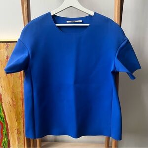 J BRAND Bright Blue Neoprene Shirt